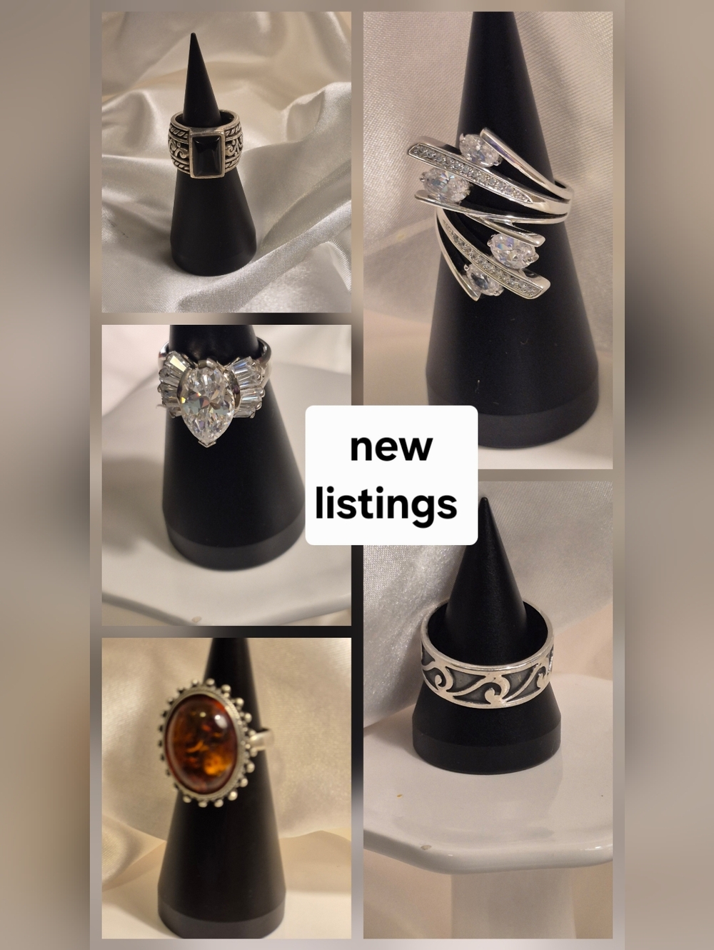 NEW LISTINGS!!!    Sterling SILVER.  Vintage. Art Deco.  Estate.  Large Size!!